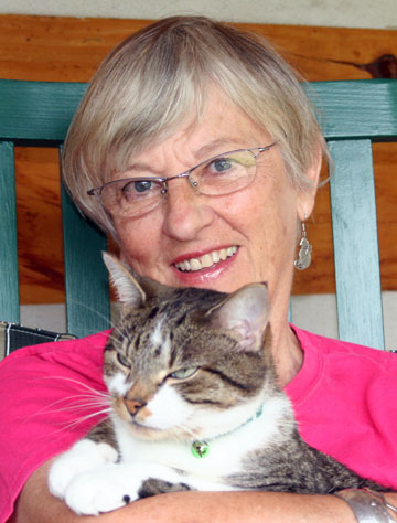 [Judy Coffman and her cat]